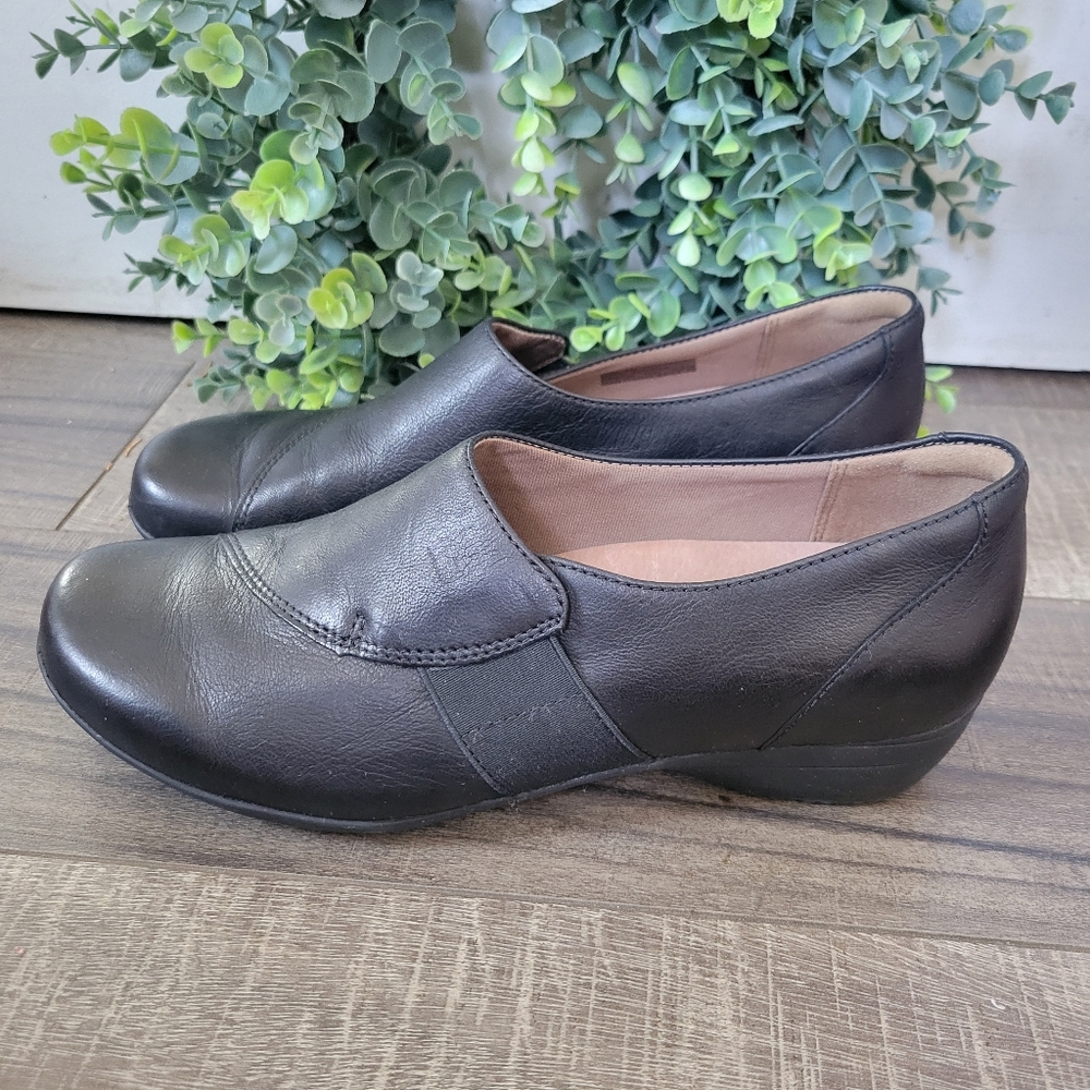 Dansko Fae Burnished Leather Slip-On Loafer Clog Comfort Shoes Women's US 8.5/9